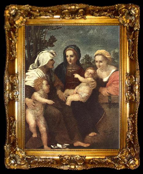 framed  Andrea del Sarto Madonna and Child with Sts Catherine, Elisabeth and John the Baptist, ta009-2